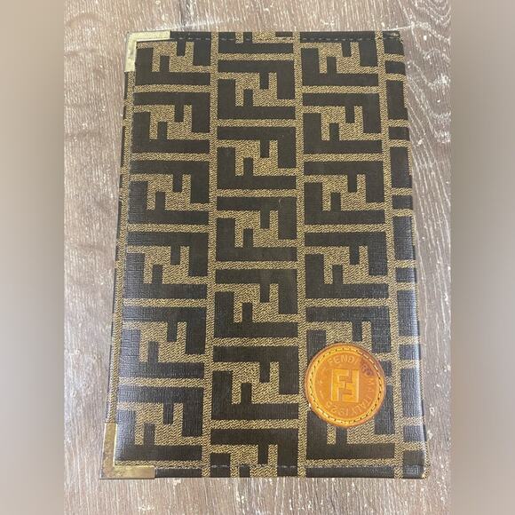 Vintage 90s FENDI Address Book w/ Notepad - Zip Closure - Picture 11 of 13